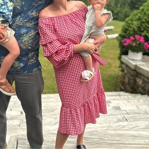 Red & White Gingham Dress